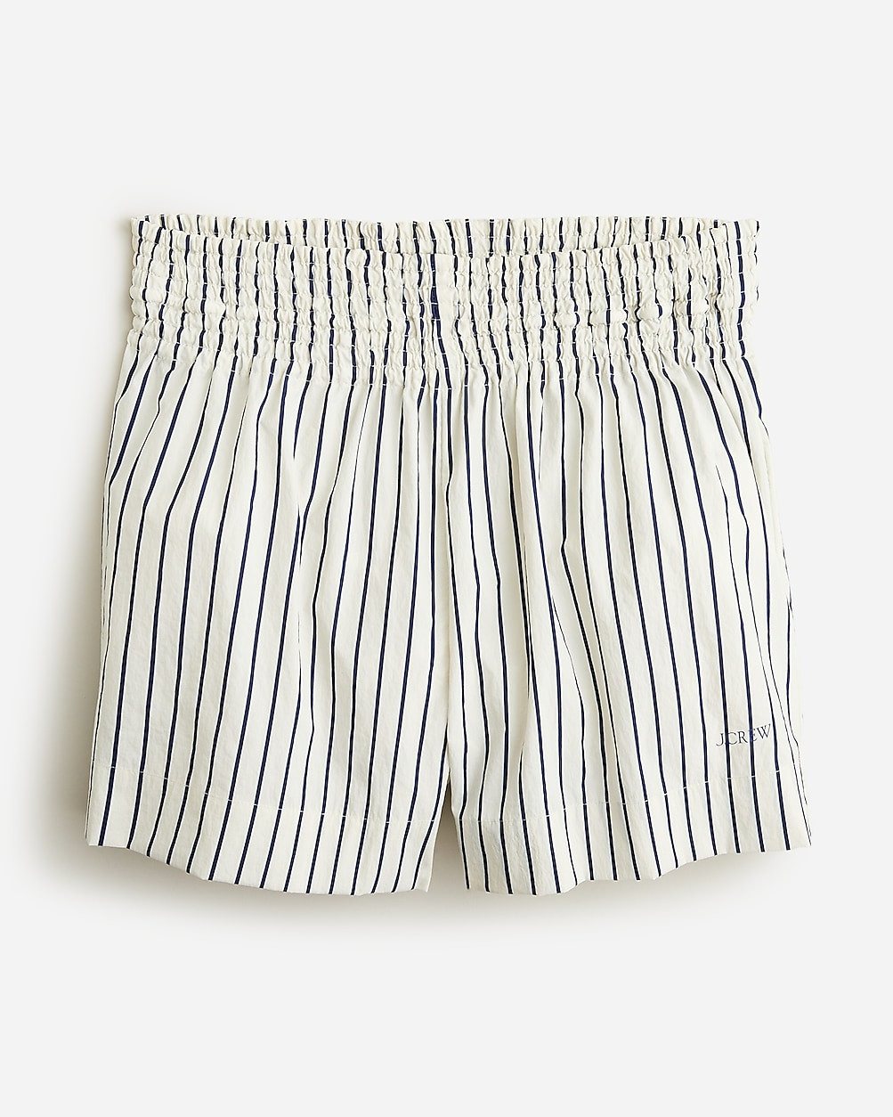 Smocked beach short in stripe | J. Crew US