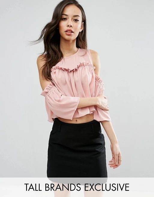 Fashion Union Tall Cold Shoulder Smock Top | ASOS US