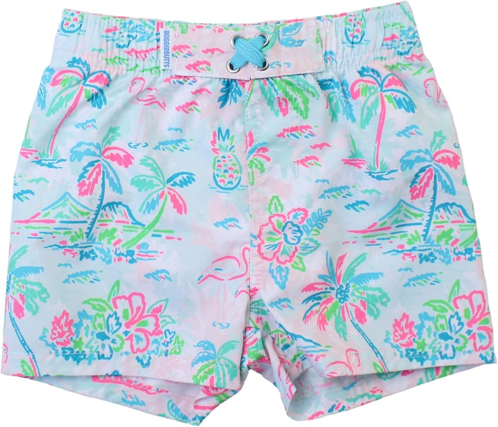 RUGGEDBUTTS Boys UPF50+ Sun Protection Novelty Swim Trunks - Tropical Resort, 4T | Amazon (US)