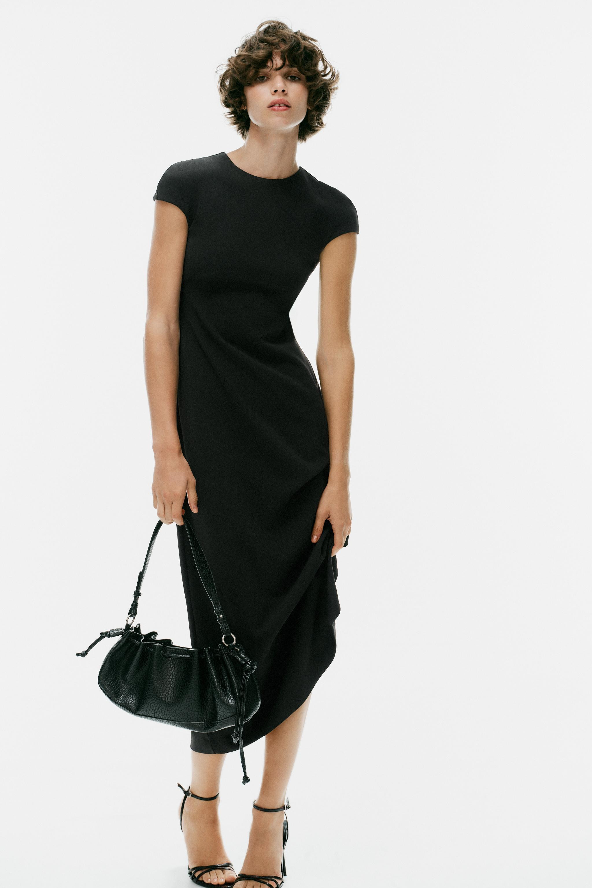 SHORT SLEEVE MIDI DRESS | Zara US