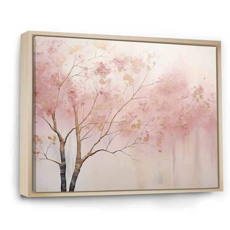 Millwood Pines Minimalism Pink And Gold Forest II On Canvas Print & Reviews | Wayfair | Wayfair North America