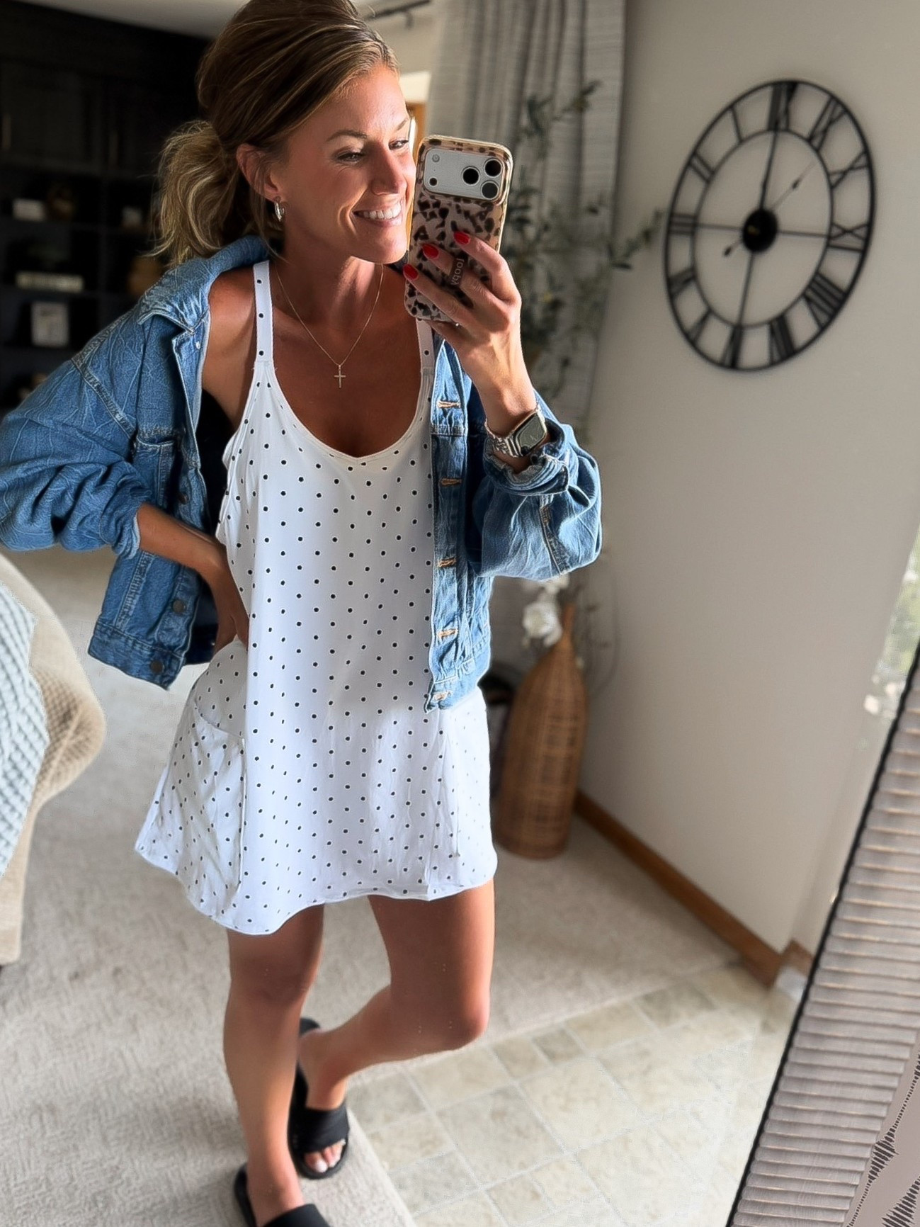 Amazon new arrival. Polka dots are trending. 
Wearing medium.