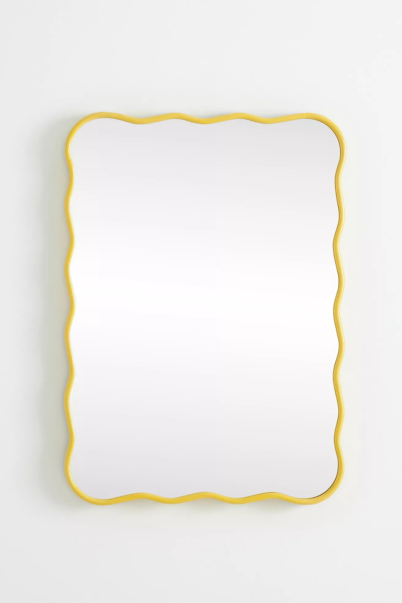 Coquille Scalloped Colored Metal Wall Mirror | Anthropologie (US)