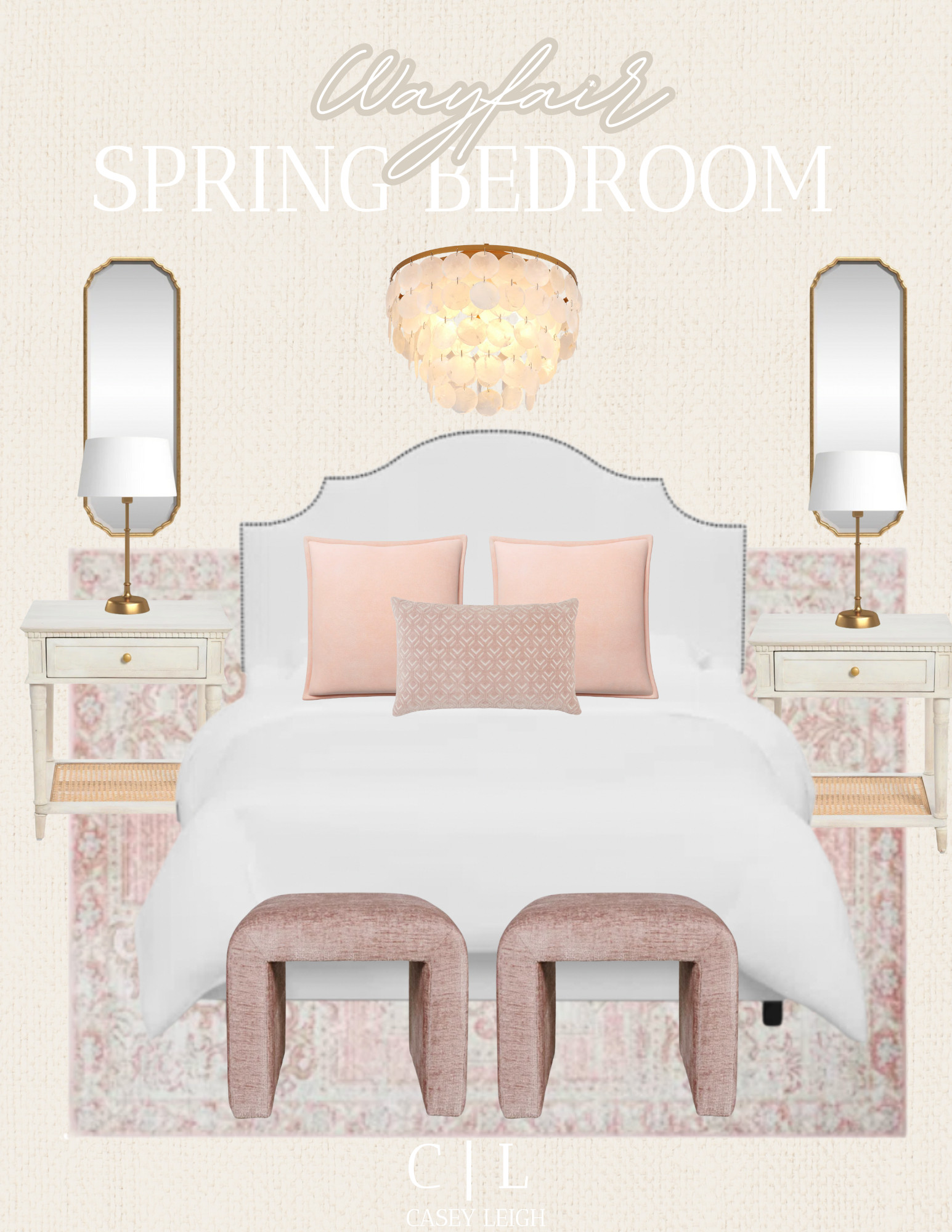 💖 Refresh your space for spring with this dreamy bedroom setup from Wayfair! ✨ Soft blush tones, elegant lighting, and timeless furniture create the perfect mix of cozy and chic. Whether you’re catching up on sleep or enjoying a quiet morning, this room is a total sanctuary.

#homedecor #bedroomdecor 

 #LTKHome