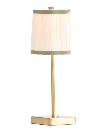 15x5.5 Fluted Trimmed Shade Metal Rechargeable Touch Lamp | TJ Maxx