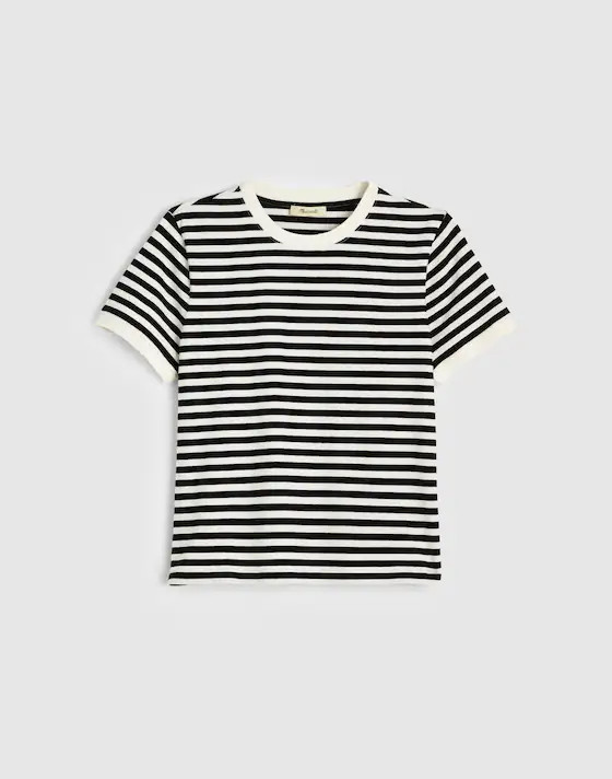 The Perfect Crewneck Baby Tee in Allday Jersey | Madewell