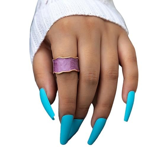 Vintage Purple Open Ring for Women Vintage Snake Knuckle Stackable Rings Enamel Glazed Index Fing... | Amazon (US)
