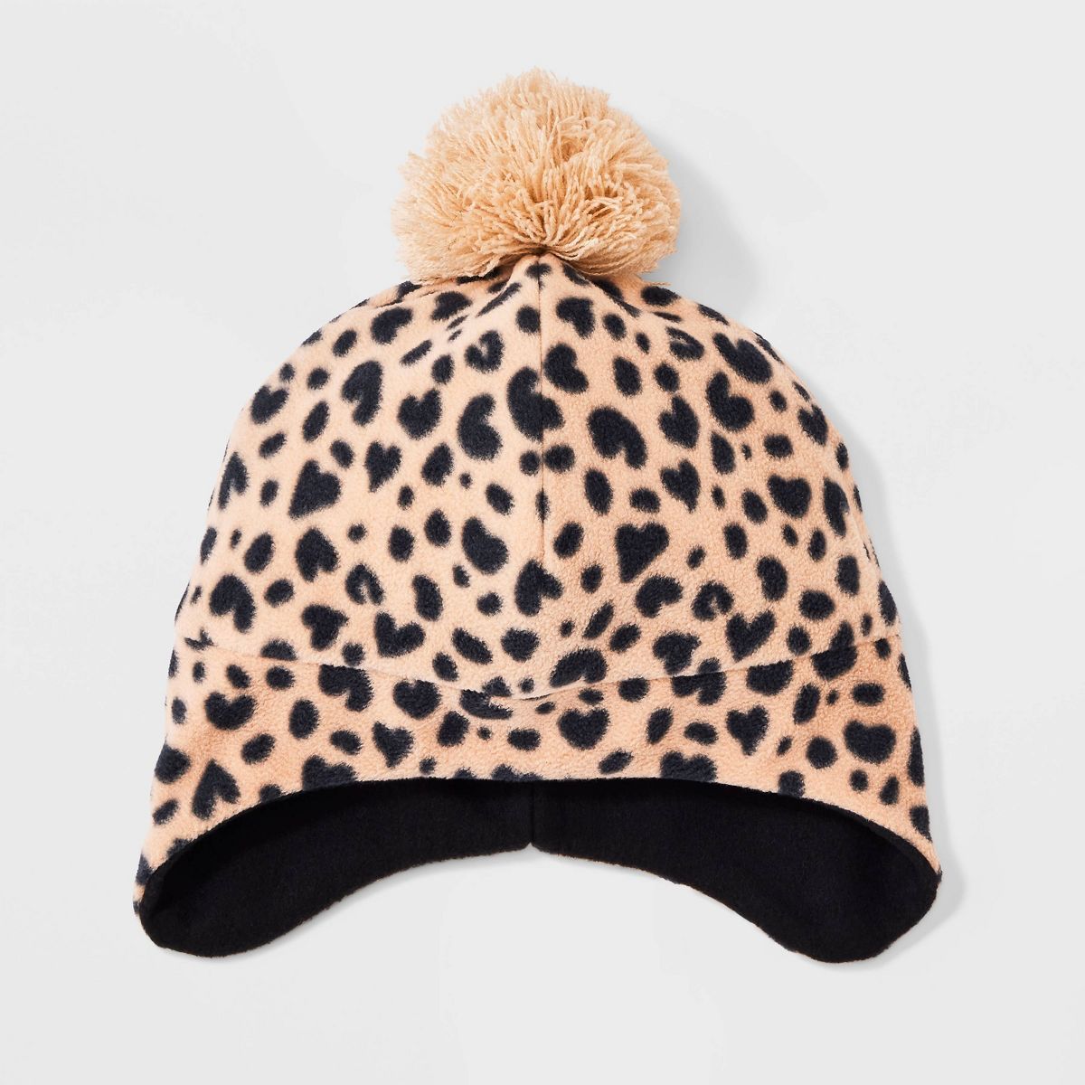 Girls' Leopard Printed Earflap Hat - Cat & Jack™ Beige | Target
