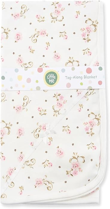Little Me baby girls nursery swaddling blankets, Vintage Rose, One Size US | Amazon (US)