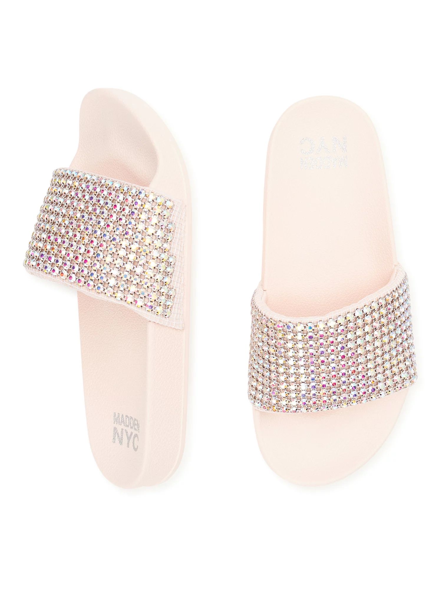 Madden NYC Women's Embellished Slide Sandals - Walmart.com | Walmart (US)