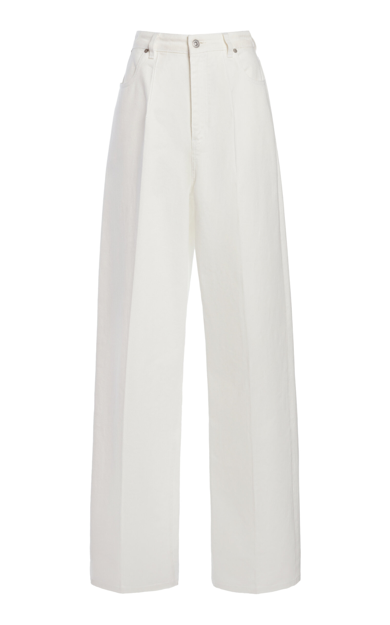 Victoria Beckham - Rigid High-Rise Straight-Leg Jeans - White - 29 - Moda Operandi | Moda Operandi (Global)