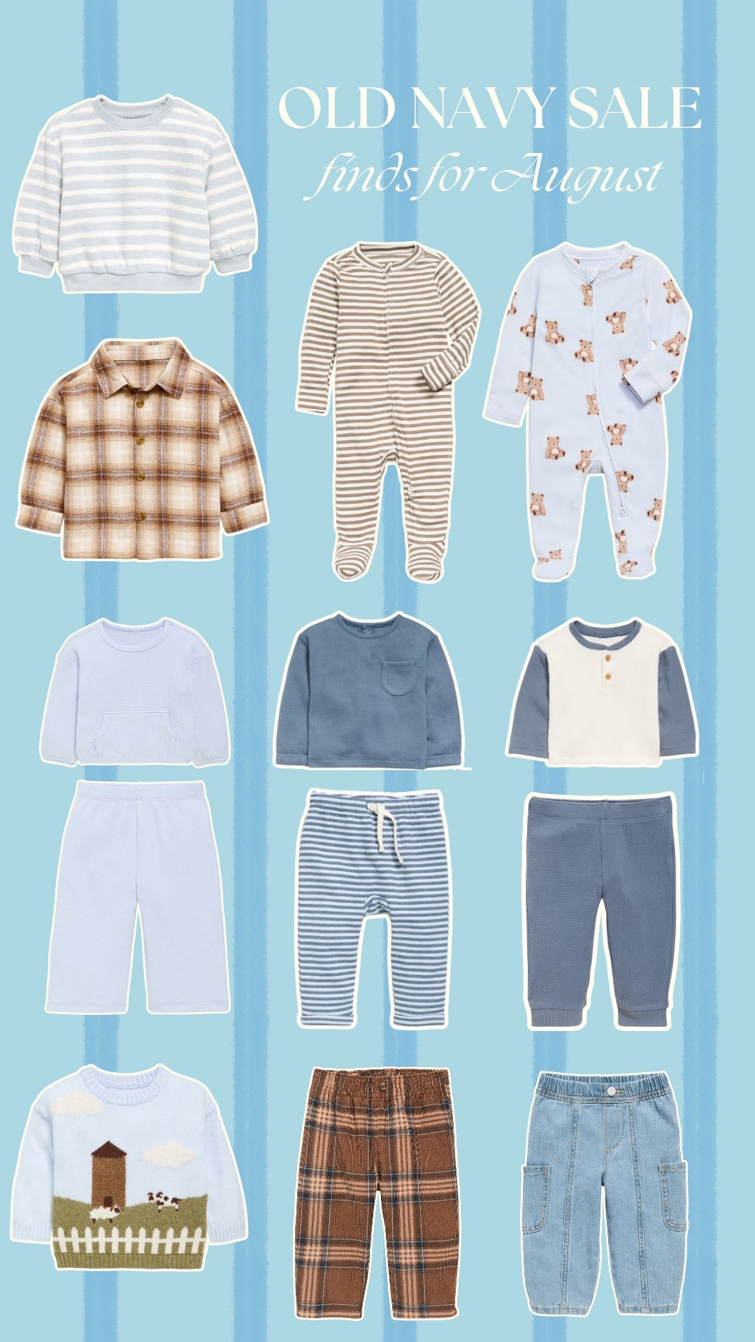 Old Navy sale finds for August! just ordered the sheep sweater for him 🥹

#LTKootd #LTKBaby #LTKSaleAlert