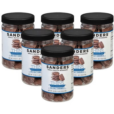 Sanders Thins Milk Chocolate Sea Salt Caramels - Case of 6/18 oz | Target