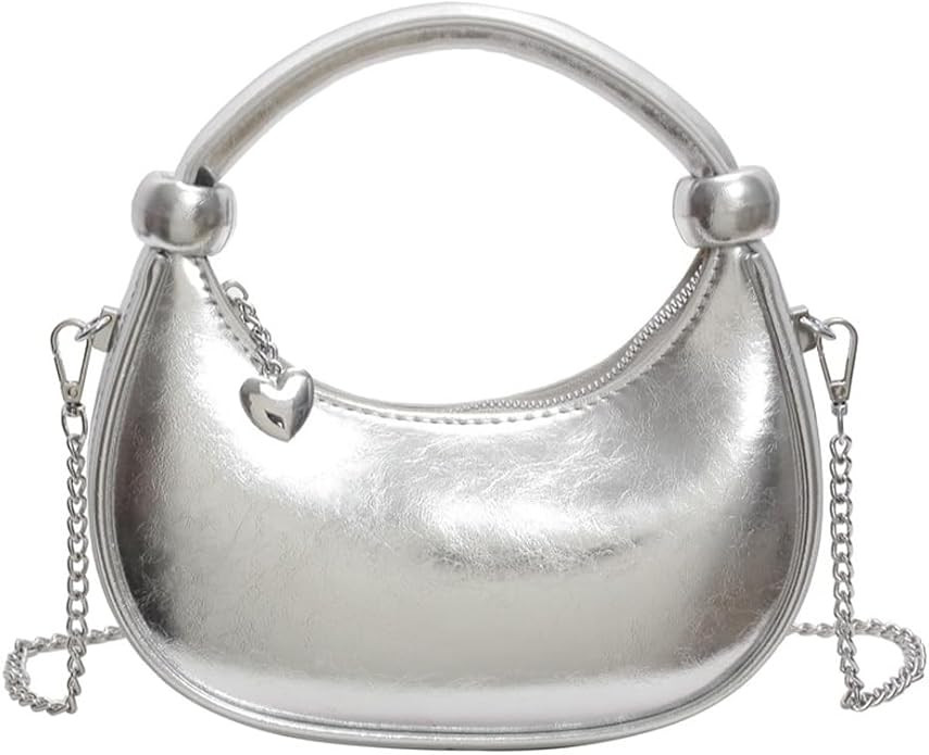 Top Handle Evening Clutch Crescent Shoulder Bags for Women, Trendy Mini Crossbody Purses, Women... | Amazon (US)