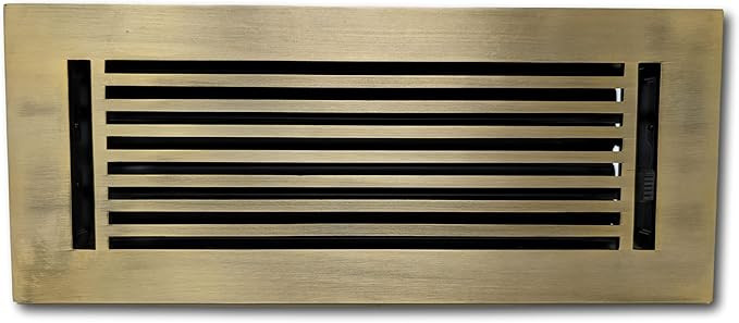 Madelyn Carter 4 x 12 Cast Aluminum Linear Vent Cover with Damper - Antique Brass (Overall: 5.75 ... | Amazon (US)