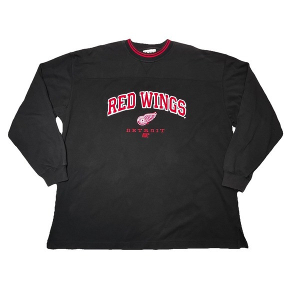 Vintage Detroit Red Wings Lee Sport NHL Crewneck Sweatshirt Black Large | Poshmark