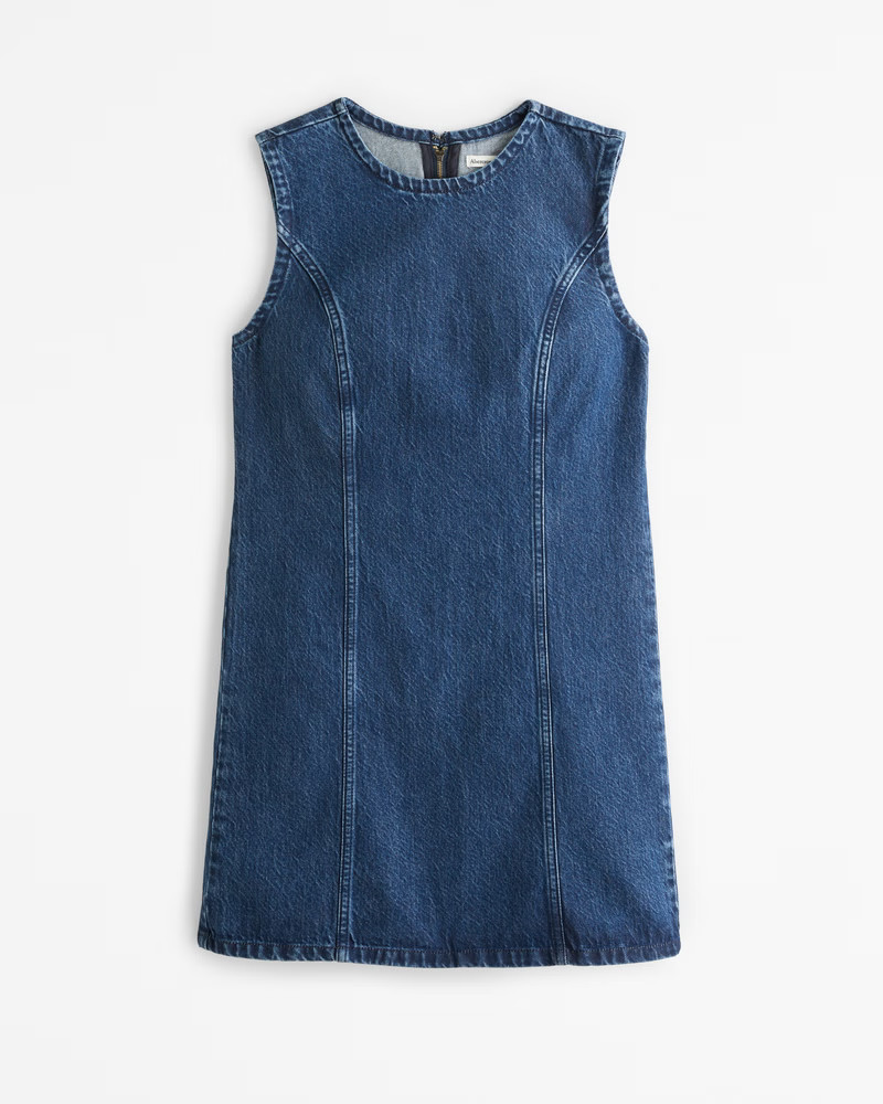 Denim Shift Mini Dress | Abercrombie & Fitch (US)