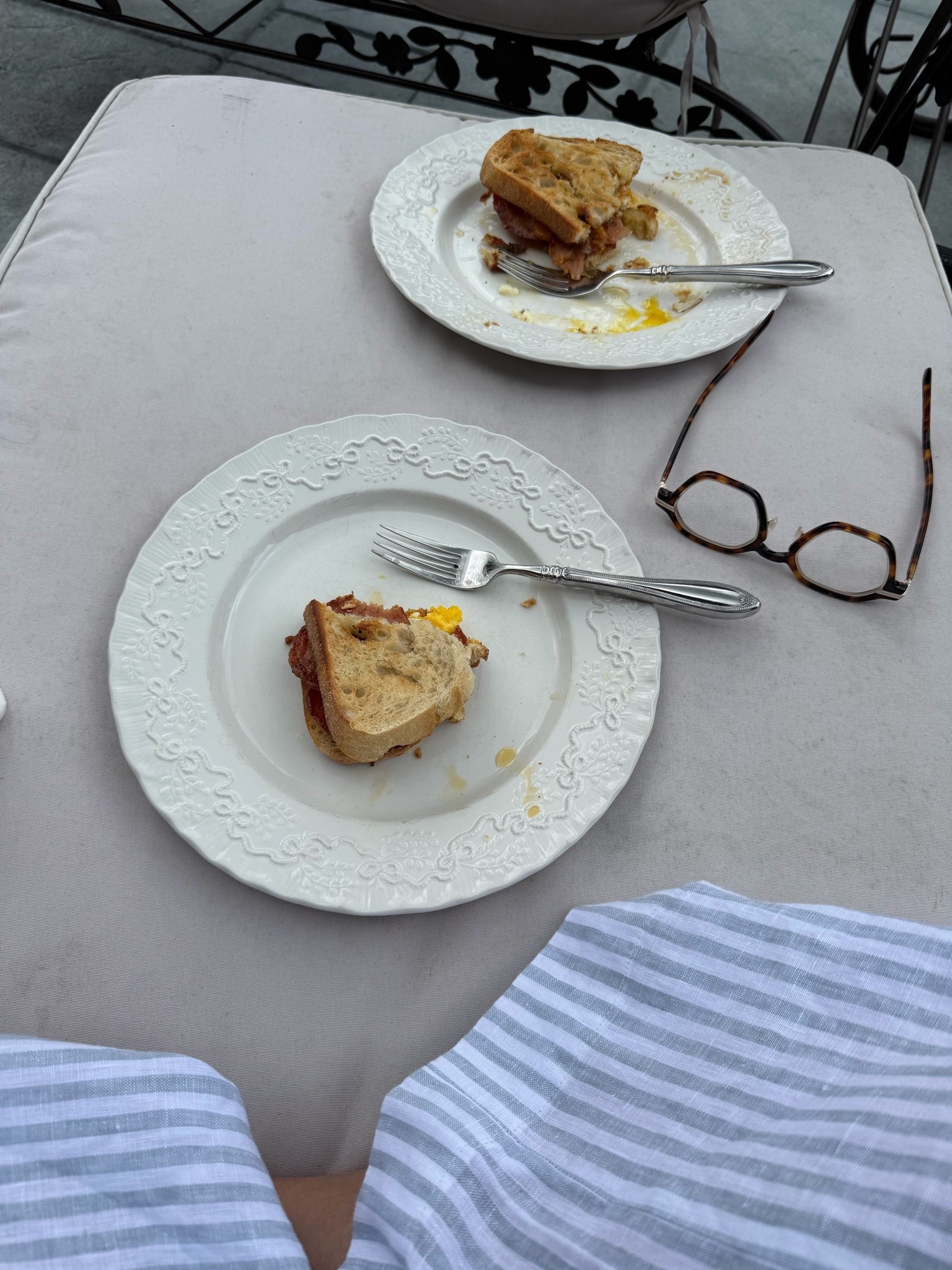 Yummy!  

Sourdough dough toasted with butter 
Cheddar cheese
Canadian bacon
Eggs over easy
Grill on medium for 5 minutes covered.

#LTKdayinmylife #LTKOver40 #LTKfoodie