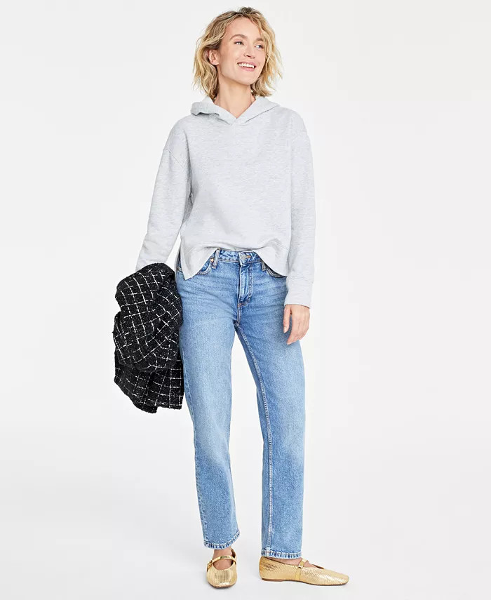 Women's High Rise Straight-Leg Jeans, Regular and Short Lengths, Created for Macy's | Macy's