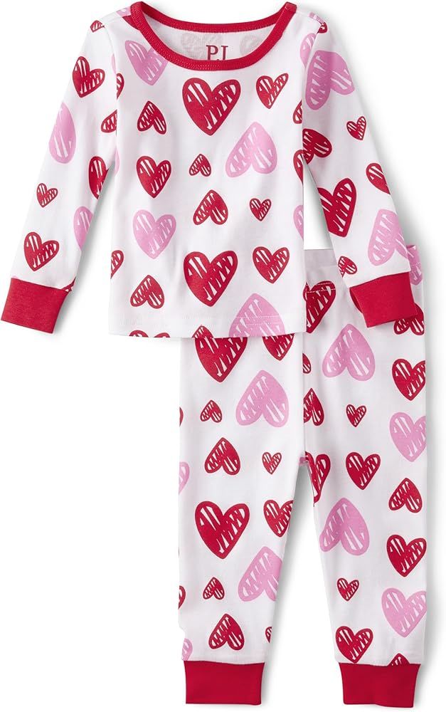 The Children's Place Baby and Toddler Valentine's Day Snug Fit 100% Cotton Pajama | Amazon (US)