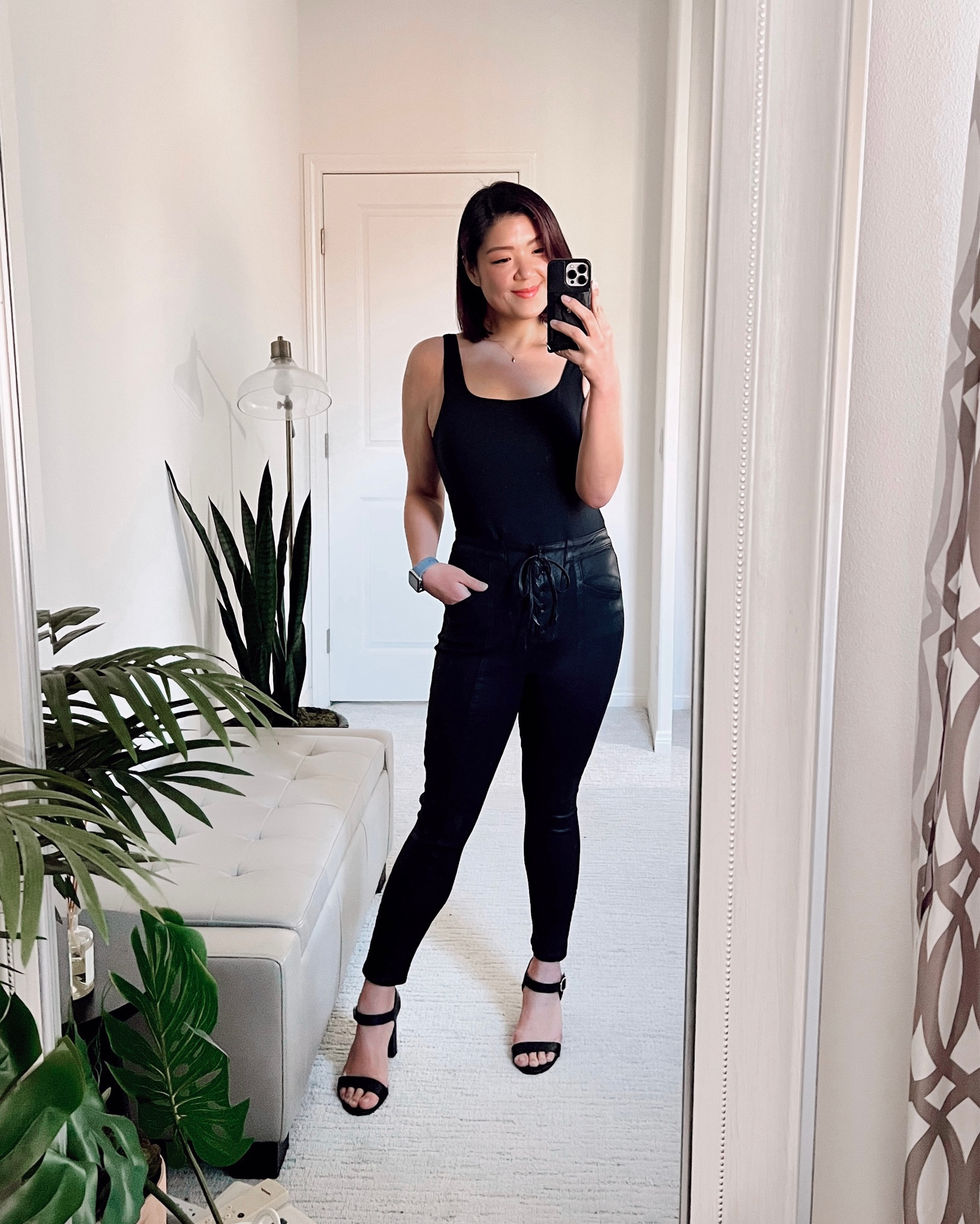 Friday vibe! 😎 Obsessed with the bodysuit and coated denim combo—I threw a blazer over top for work, and love that it easily becomes a happy hour fit without it! 

#LTKcurves #LTKunder100 #LTKstyletip