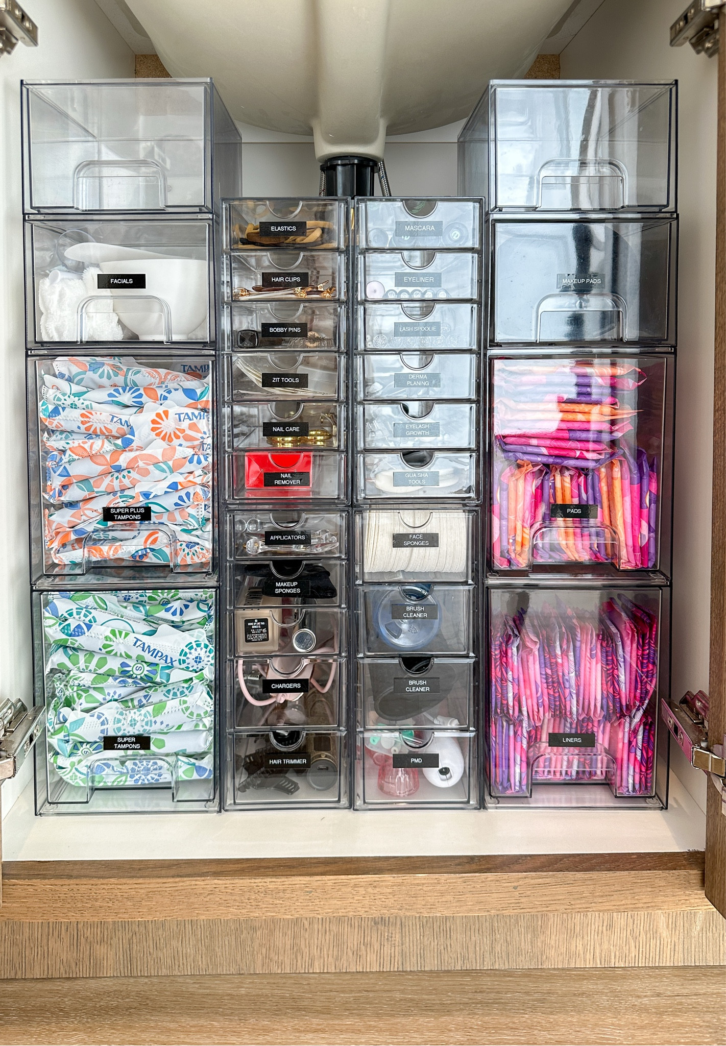 This is the very best way that I have found to organize the area under my bathroom sink. The area under your bathroom sink could be such a difficult place to organize and this one is my favorite method by far.

#LTKHome #LTKFamily #LTKFindsUnder100