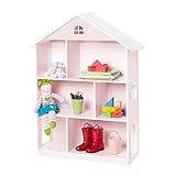 Wildkin Kids Wooden Dollhouse Bookcase for Girls, Measures 42 x 12 x 33 Inches, Dollhouse Bookshelf  | Amazon (US)