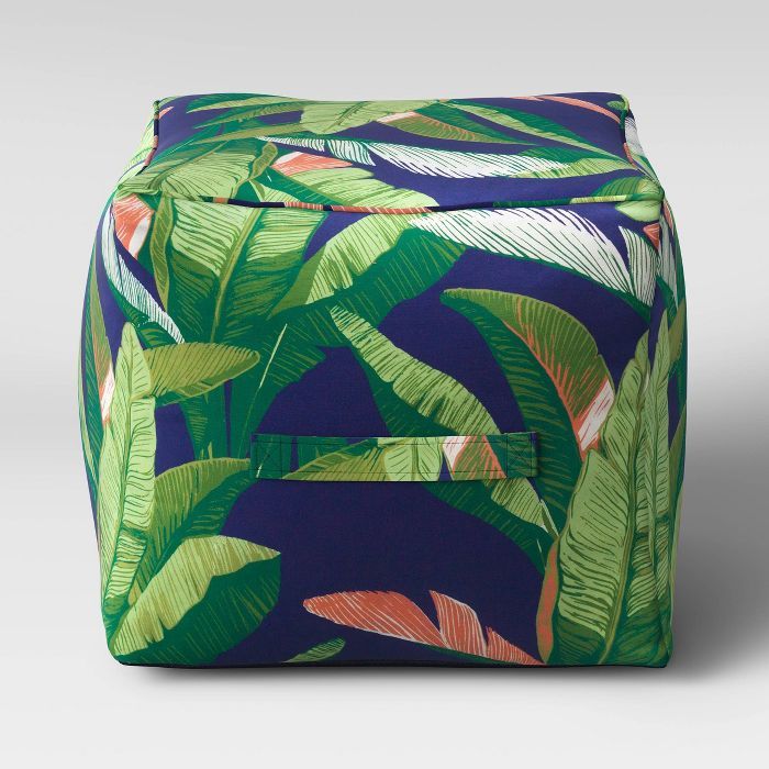 Decorative Pouf DuraSeason Fabric™ Banana Leaf - Threshold™ | Target