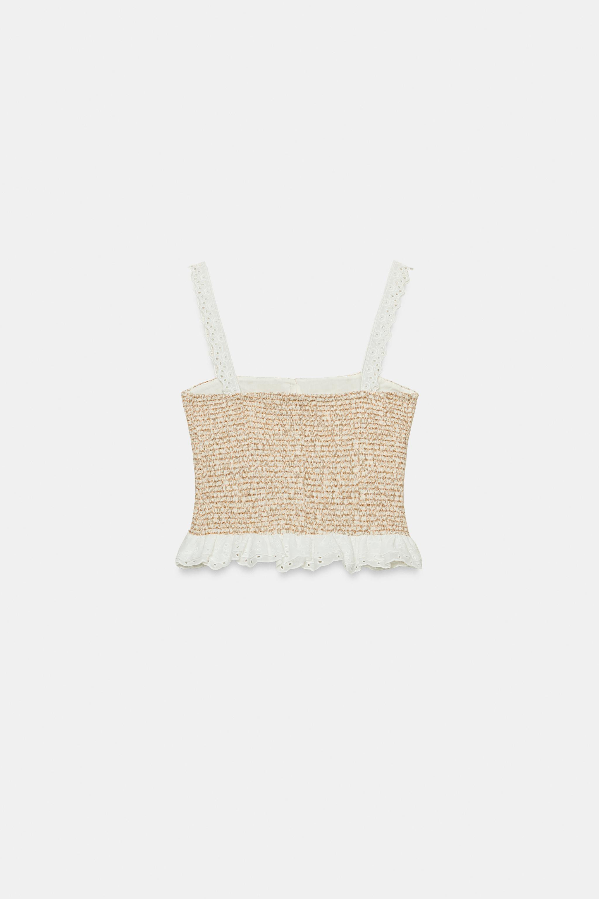 COMBINATION TEXTURED TOP | Zara US