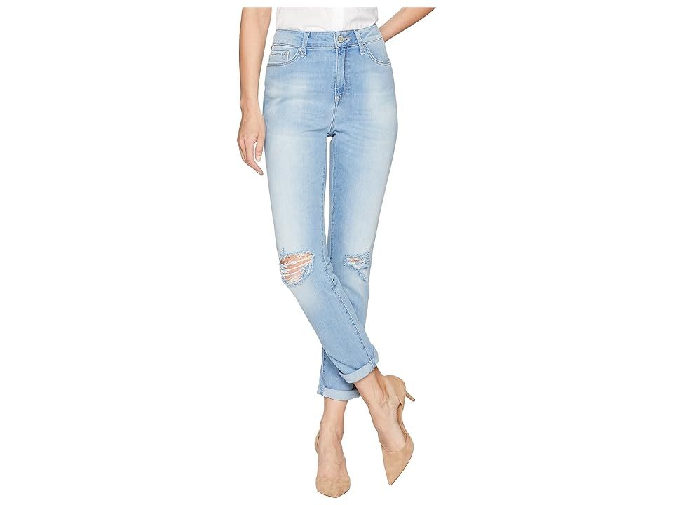 Mavi Jeans Lea High-Rise Boyfriend in Light Ripped Vintage (Light Ripped Vintage) Women's Jeans | 6pm