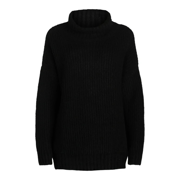 Scoop Women’s Chunky Funnel Neck Sweater, Lightweight, Sizes XS-XXL | Walmart (US)