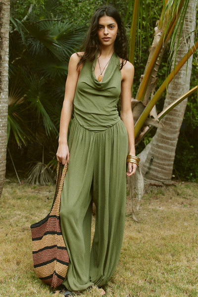 Out From Under Seaside Cowl Neck Halter Jumpsuit | Urban Outfitters (US and RoW)