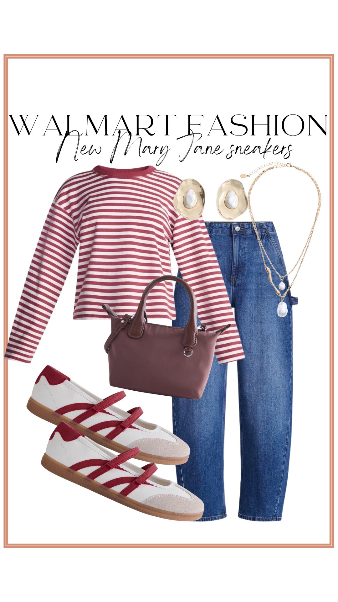 This outfit has such a fun vintage-inspired feel ❤️ The new Walmart Mary Jane sneakers are one of my favorite new arrivals, and they’re so cute styled with relaxed denim and a classic striped top. Easy, comfortable, and perfect for transitioning into fall without spending a fortune.

#walmartfashion #walmartfinds #walmartstyle #maryjanes #maryjanesneakers #stripedtop #fallfashion #casualstyle #everydayfashion #denimstyle #affordablefashion #budgetfashion #falloutfit #walmartnewarrivals #momstyle #classicstyle #ootd #fashionfinds #fallwardrobe #walmart

#LTKootd #LTKPetite