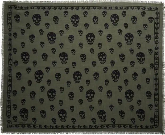 Alexander McQueen Skull Print Wool Scarf | Nordstrom | Nordstrom