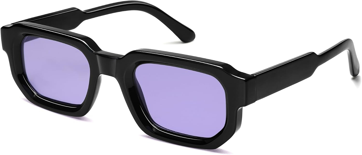 VANLINKER Retro Small Chunky Rectangle Sunglasses for Men Women VL9823 | Amazon (US)