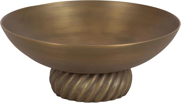 Kate and Laurel Trenza Spiraled Decorative Metal Pedestal Bowl, 12 Inch Diameter, Antique Brass, ... | Amazon (US)