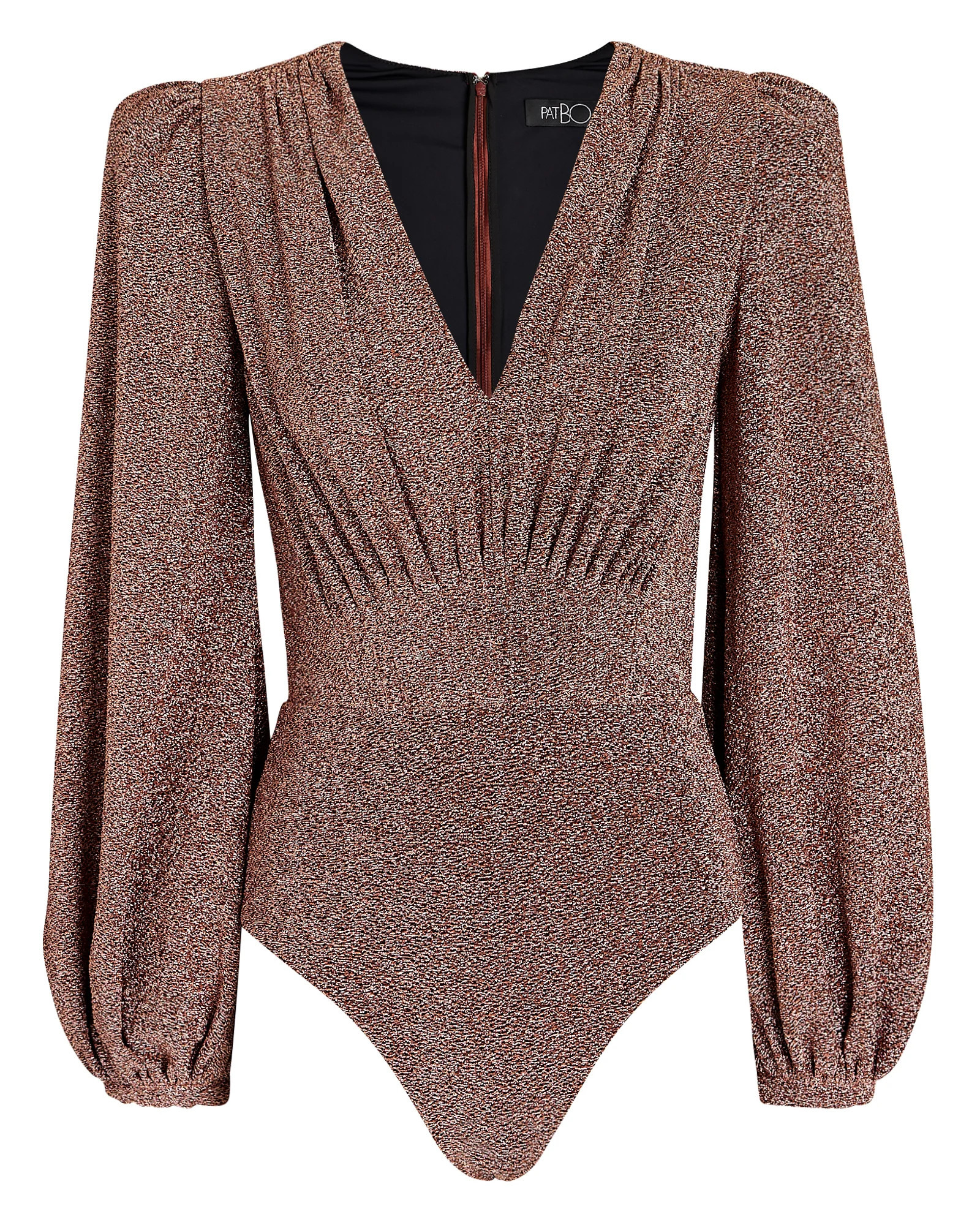 Plunge Lurex Bodysuit | INTERMIX