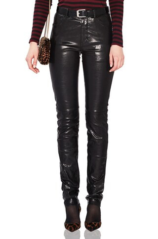 Mid Rise Leather Pants | FWRD 