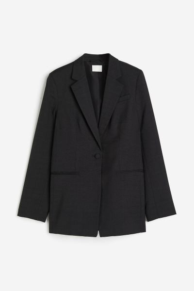 Americana de botonadura sencilla - Negro - MUJER | H&M ES | H&M (FR, IT, ES, PT, BE)