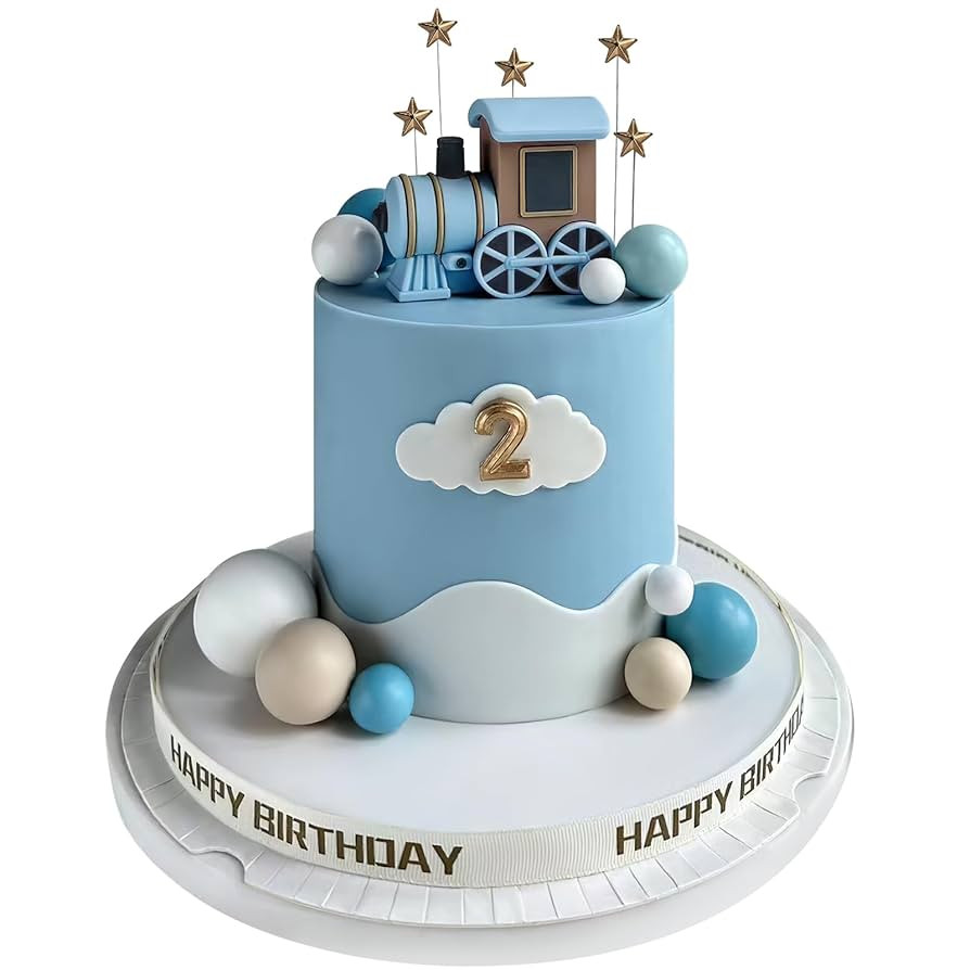 18PCS Train Cake Toppers Balls Cake Decorations with Star Cake Toppers for Boy Girl Baby Shower T... | Amazon (US)
