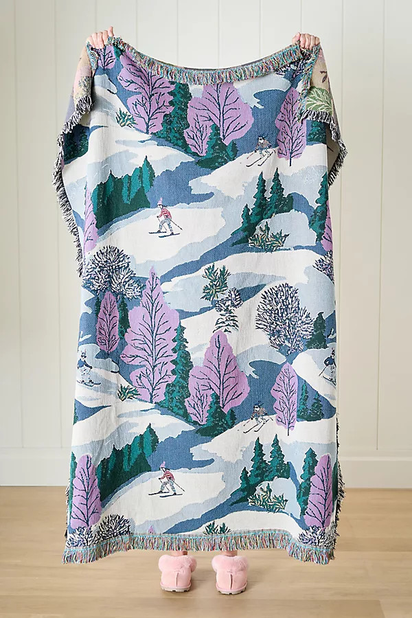 Winterscape Woven Cotton Throw Blanket | Anthropologie (US)