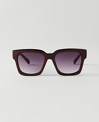 Ann Taylor Oversized Curved Square Sunglasses | Ann Taylor