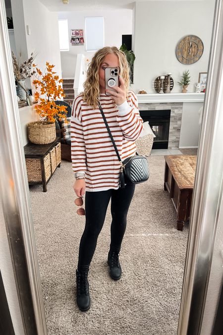 Fall and Winter outfit ideas with an oversized, striped sweater, leggings, black, Crossbody bag, black boots. I am wearing a small in the sweater I recommend getting your true to size in everything.


Fall outfits | Fall fashion | size 4-6 | amazon fall finds | amazon handbags | amazon deals | amazon on sale | fall outfit Inspo | casual fall outfits | fall outfit ideas | fall favorites | fall boots | fall outfits 2023 | fall shoes | fall fashion 2023 amazon | casual fall outfits | outfit inspo | outfit ideas | pumpkin patch outfit | thanksgiving day outfits | winter outfits amazon 

#LTKstyletip #LTKfindsunder50 #LTKitbag