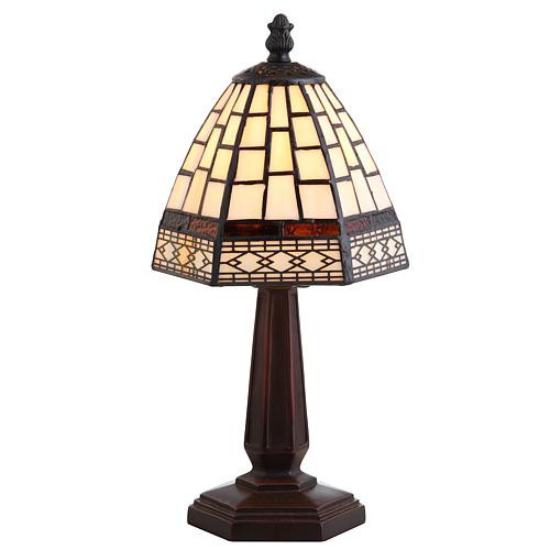 Tiffany Style Lighting JONATHAN Y Bronze Carter Tiffany-Style 12"" LED Table Lamp | HSN
