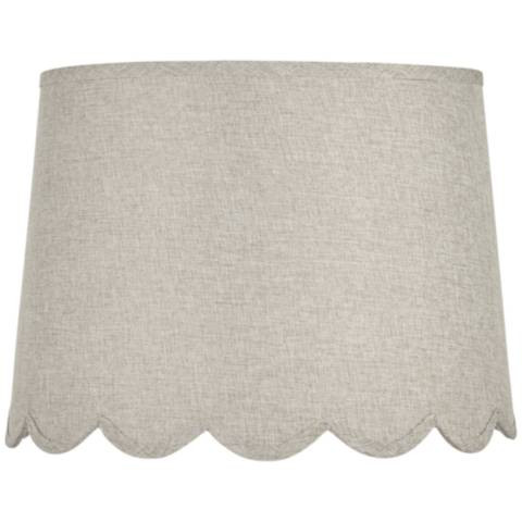 Fawn Scallop Bottom Empire Lamp Shade 13x15x11 (Spider) | Lamps Plus