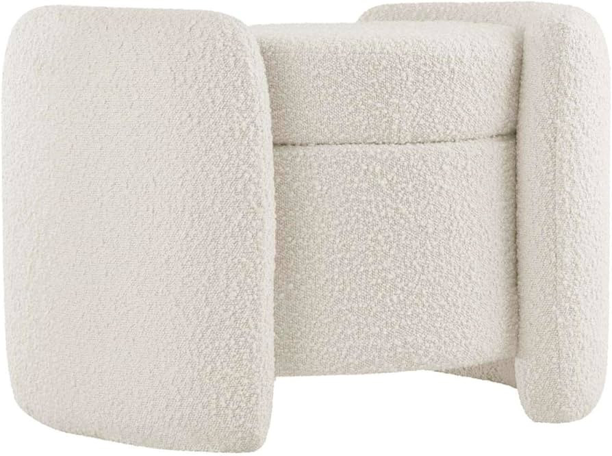 Modway EEI-5561-IVO Nebula Boucle Upholstered Upholstered Ottoman, Ivory | Amazon (US)