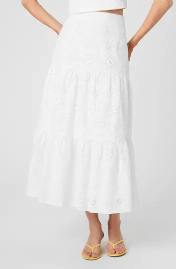 French Connection Floral Eyelet Cotton Maxi Skirt | Nordstrom | Nordstrom