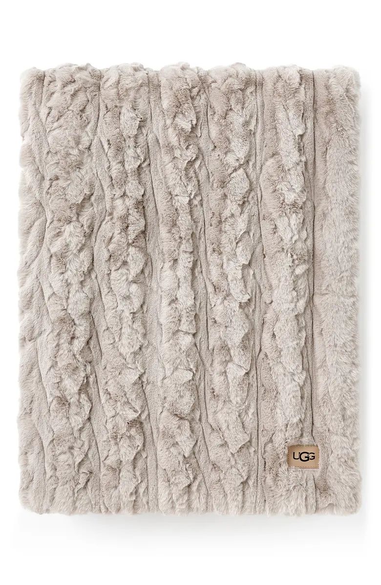 UGG® Ismay Faux Fur Throw Blanket | Nordstrom | Nordstrom