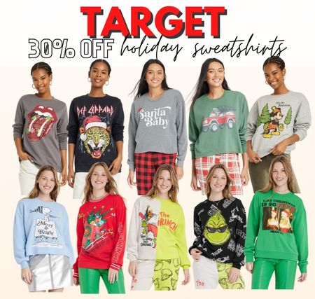 Target holiday graphic sweatshirts 30% off, Christmas sweatshirt 

#LTKsalealert #LTKHoliday #LTKSeasonal