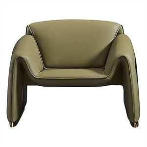 American Eagle Design EK-Y1011-GN Modern Green Top Grain Leather Accent Chair | Homesquare